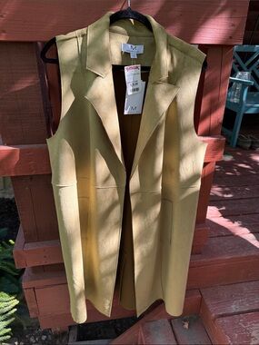 Magaschoni faux suede sleeveless Duster, size XL
